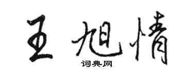 骆恒光王旭情行书个性签名怎么写