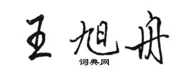 骆恒光王旭舟行书个性签名怎么写
