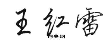 骆恒光王红雷行书个性签名怎么写