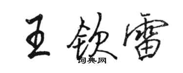 骆恒光王钦雷行书个性签名怎么写