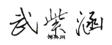 骆恒光武紫涵行书个性签名怎么写