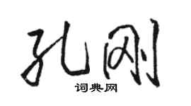 骆恒光孔刚行书个性签名怎么写