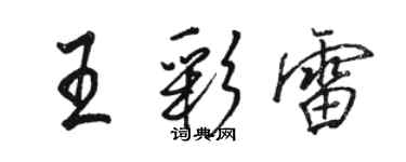骆恒光王彩雷行书个性签名怎么写