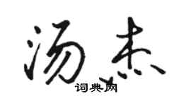 骆恒光汤杰行书个性签名怎么写