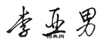 骆恒光李亚男行书个性签名怎么写