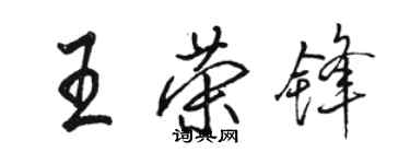 骆恒光王荣锋行书个性签名怎么写
