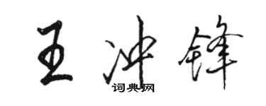 骆恒光王冲锋行书个性签名怎么写