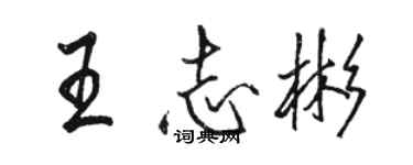 骆恒光王志彬行书个性签名怎么写