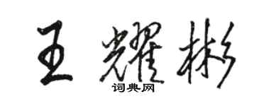 骆恒光王耀彬行书个性签名怎么写