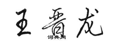 骆恒光王晋龙行书个性签名怎么写