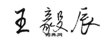 骆恒光王毅辰行书个性签名怎么写