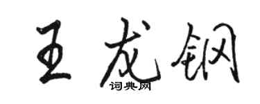 骆恒光王龙钢行书个性签名怎么写