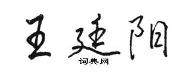 骆恒光王廷阳行书个性签名怎么写