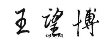 骆恒光王望博行书个性签名怎么写