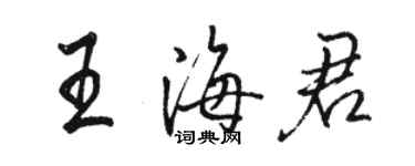 骆恒光王海君行书个性签名怎么写
