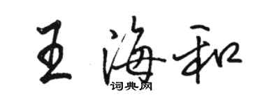 骆恒光王海和行书个性签名怎么写