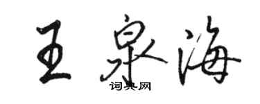 骆恒光王泉海行书个性签名怎么写