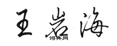 骆恒光王岩海行书个性签名怎么写