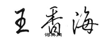 骆恒光王香海行书个性签名怎么写