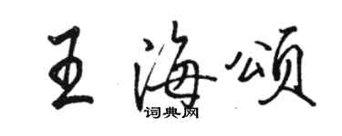 骆恒光王海颂行书个性签名怎么写