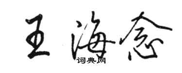 骆恒光王海念行书个性签名怎么写
