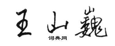 骆恒光王山巍行书个性签名怎么写