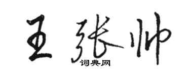 骆恒光王张帅行书个性签名怎么写