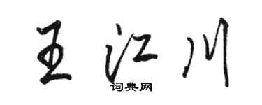 骆恒光王江川行书个性签名怎么写