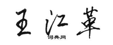 骆恒光王江革行书个性签名怎么写