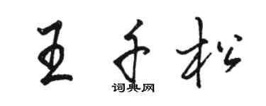 骆恒光王千松行书个性签名怎么写