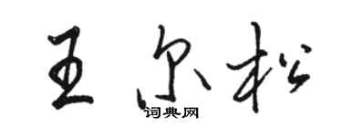 骆恒光王尔松行书个性签名怎么写
