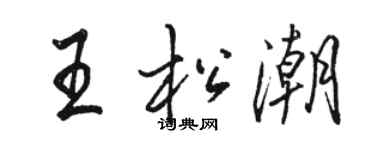 骆恒光王松潮行书个性签名怎么写