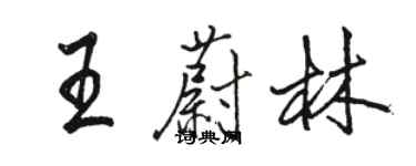 骆恒光王蔚林行书个性签名怎么写