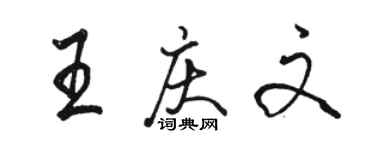 骆恒光王庆文行书个性签名怎么写