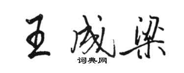 骆恒光王成梁行书个性签名怎么写