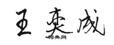 骆恒光王奕成行书个性签名怎么写