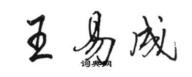 骆恒光王易成行书个性签名怎么写