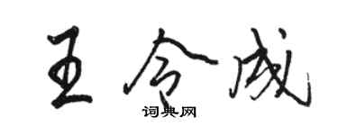 骆恒光王令成行书个性签名怎么写