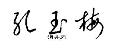 梁锦英孔玉梅草书个性签名怎么写