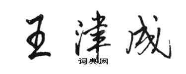 骆恒光王津成行书个性签名怎么写