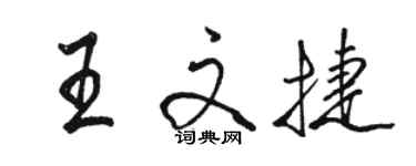 骆恒光王文捷行书个性签名怎么写