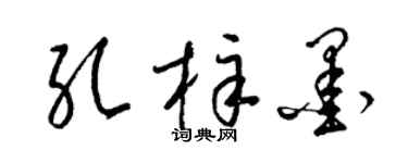 梁锦英孔梓墨草书个性签名怎么写