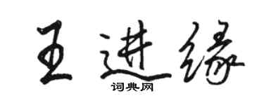 骆恒光王进缘行书个性签名怎么写