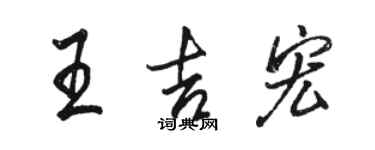 骆恒光王吉宏行书个性签名怎么写