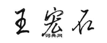 骆恒光王宏石行书个性签名怎么写