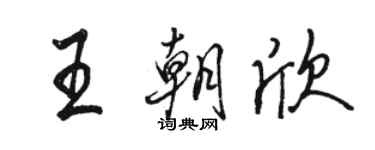 骆恒光王朝欣行书个性签名怎么写