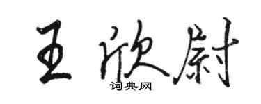 骆恒光王欣尉行书个性签名怎么写