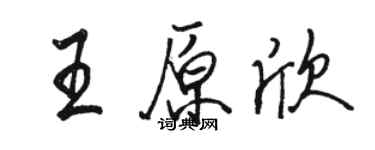 骆恒光王原欣行书个性签名怎么写