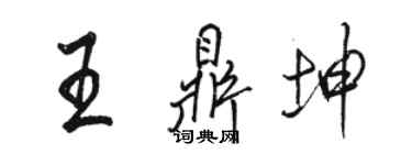 骆恒光王鼎坤行书个性签名怎么写