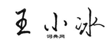 骆恒光王小冰行书个性签名怎么写